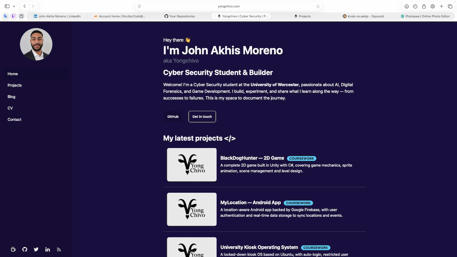 Personal Portfolio with Security Hardening